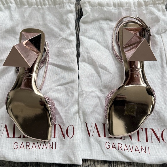 VALENTINO HYPER ONE STUD HEEL WITH CRYSTALS 105MM SIZE 37 - Picture 5 of 5